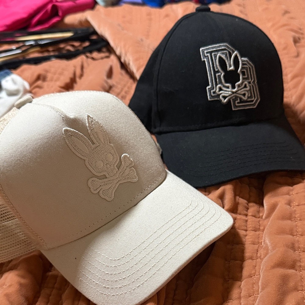Psycho Bunny Cream Trucker Hat